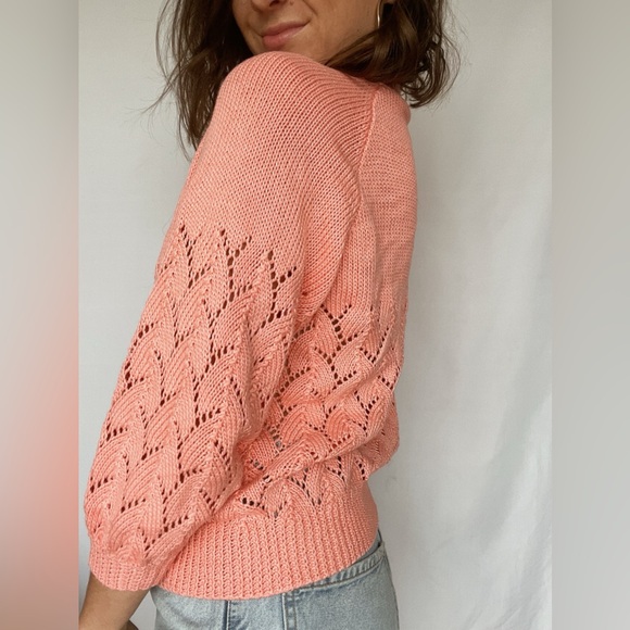 Vintage Coral Pink Cardigan - Picture 4 of 4